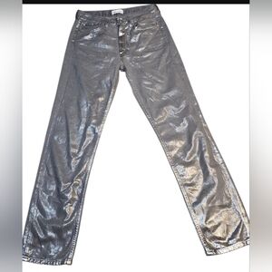 Zara Silver Straight Leg Jeans